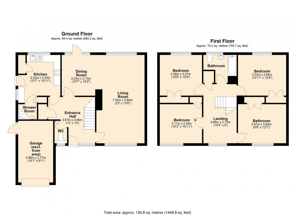 Floorplan for Gough Way, Cambridge, CB3