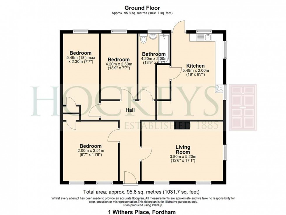 Floorplan for Withers Place, Fordham, CB7