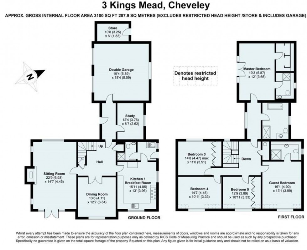 Floorplan for Kings Mead, Cheveley, CB8