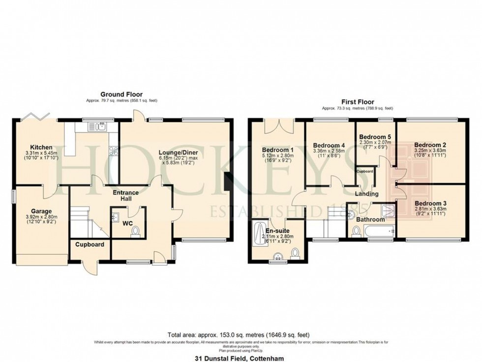 Floorplan for Dunstal Field, Cottenham, CB24