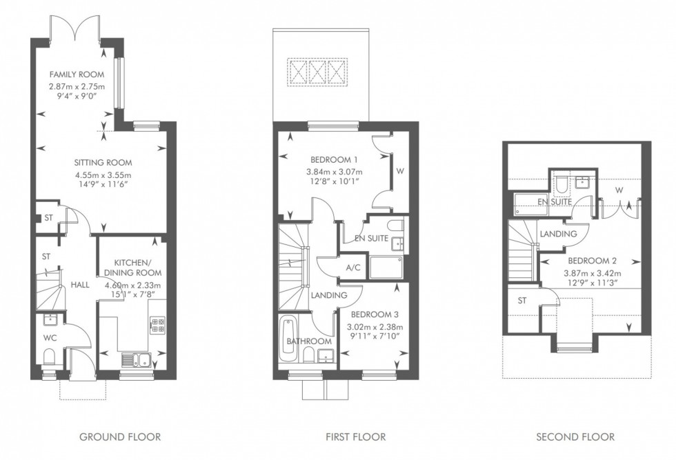 Floorplan for Chaloner Way, Newmarket, CB8