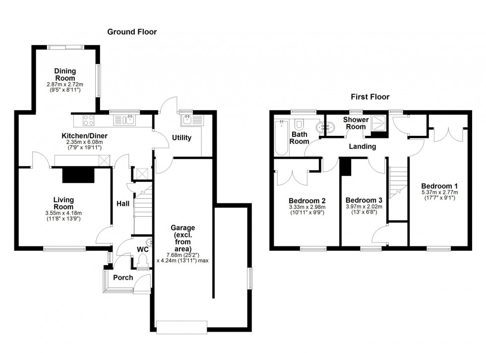 Floorplan for Barns Close, Over, CB24