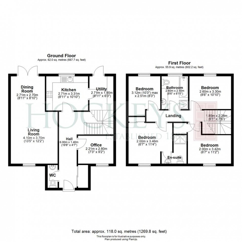 Floorplan for Hythe Close, Burwell, CB25