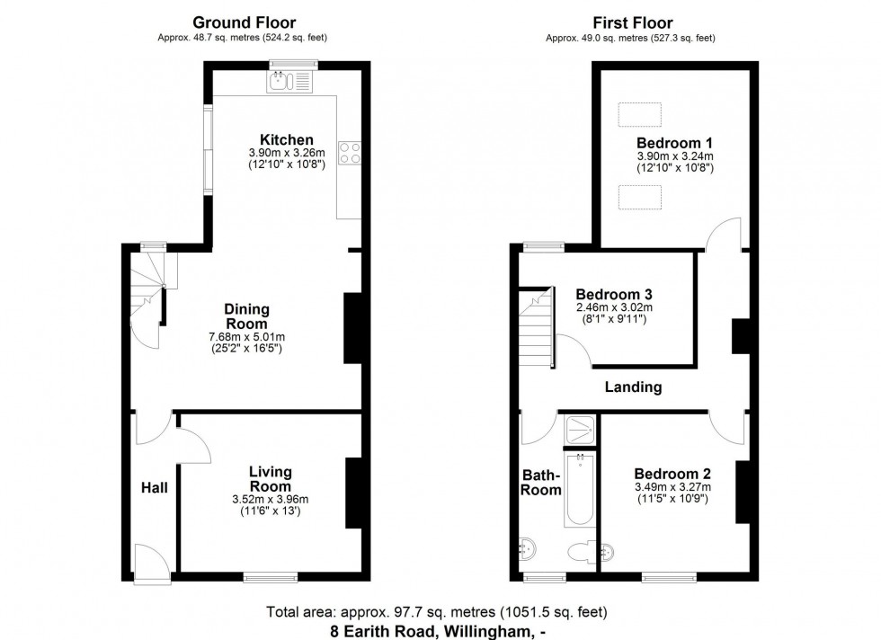Floorplan for Earith Road, Willingham, CB24