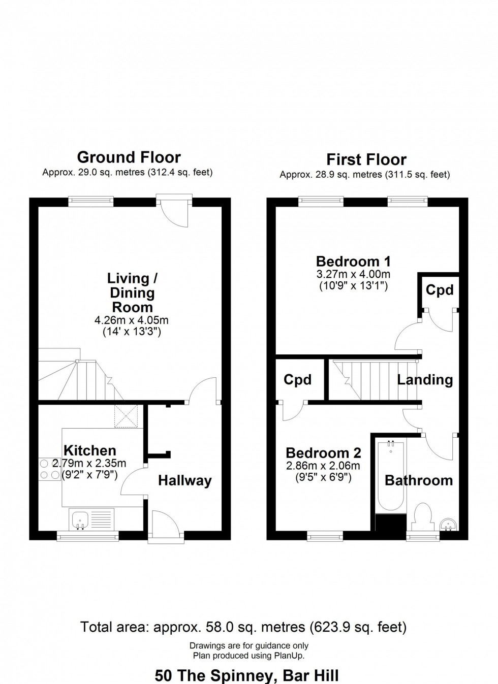 Floorplan for The Spinney, Bar Hill, CB23