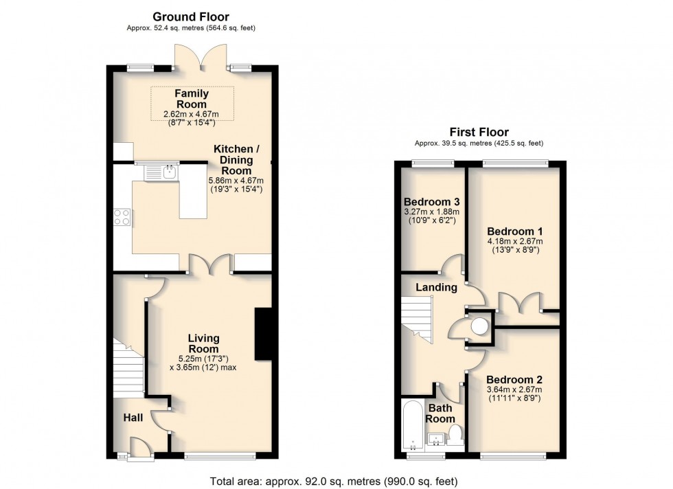 Floorplan for Long Lane, Willingham, CB24