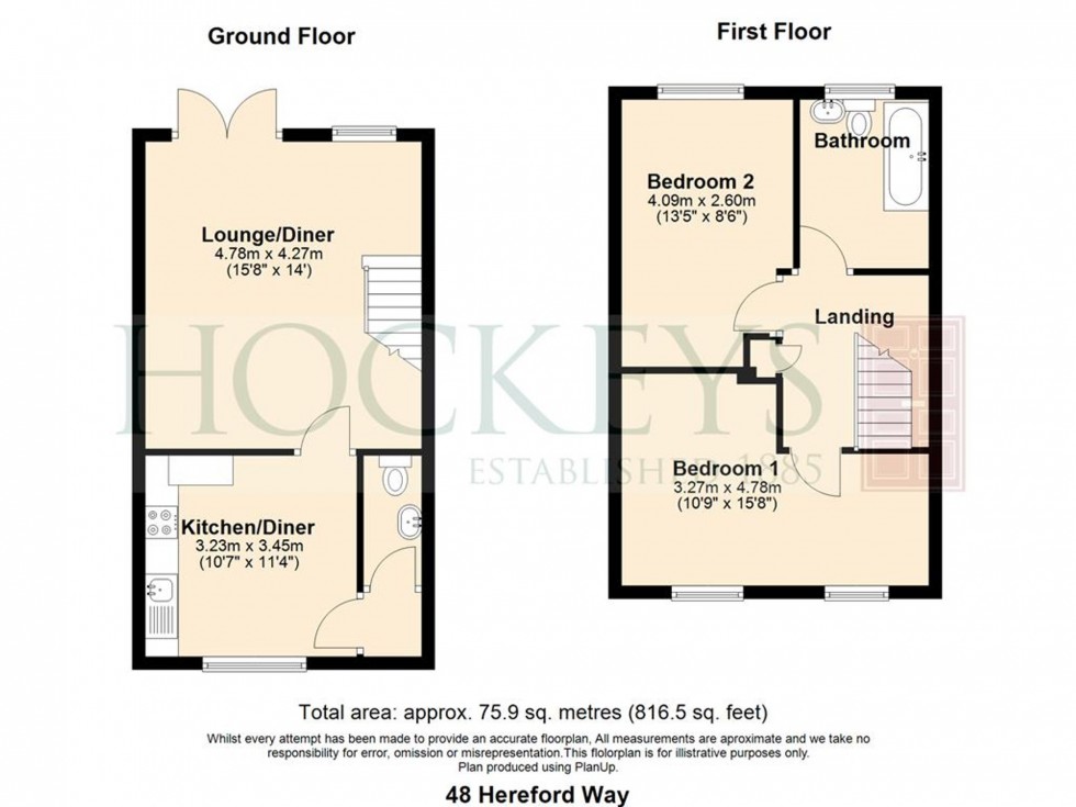 Floorplan for Hereford Way, Willingham, CB24