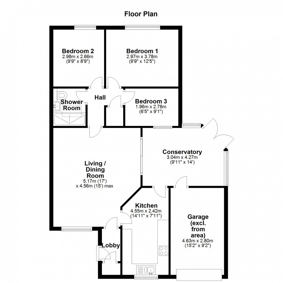 Floorplan for Whitton Close, Swavesey, CB24