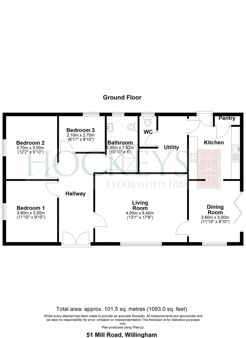 Floorplan for Mill Road, Willingham, CB24