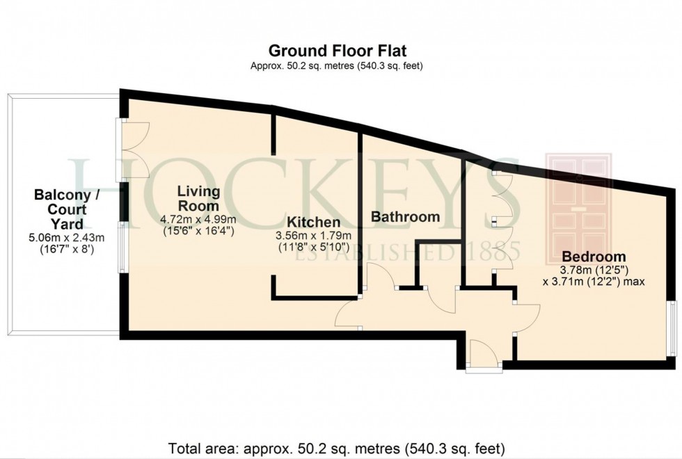 Floorplan for Rustat Avenue, Cambridge, CB1