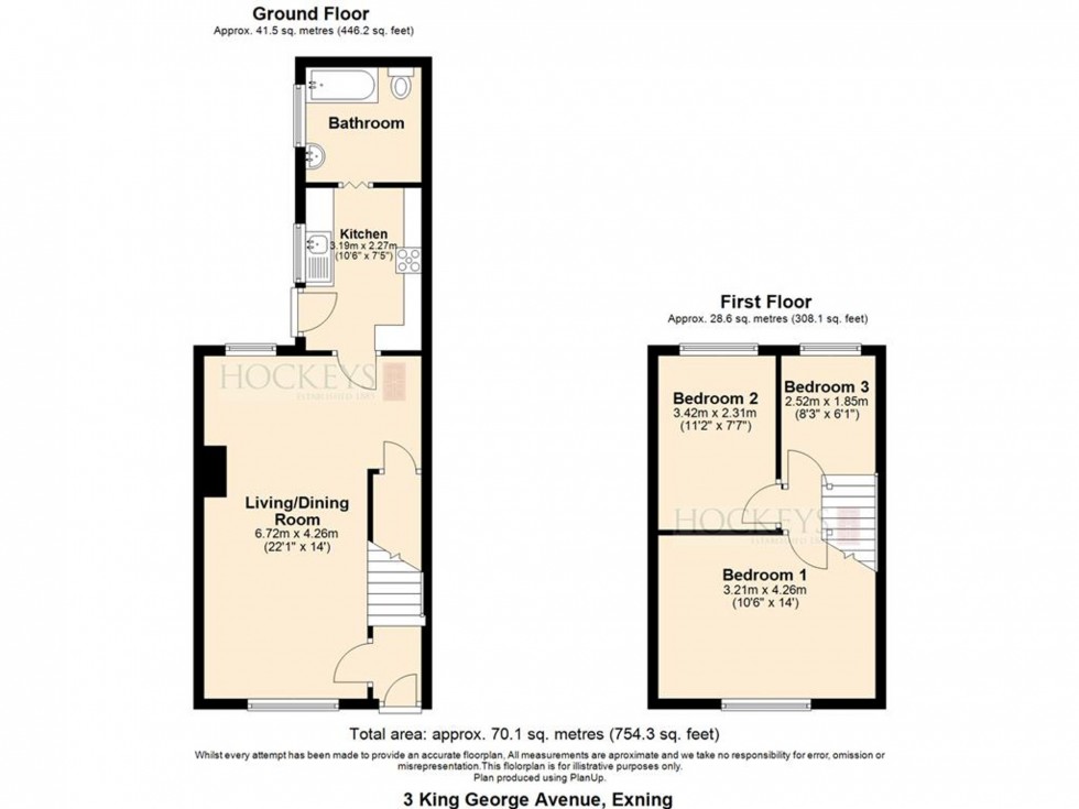 Floorplan for King George Avenue, Exning, CB8