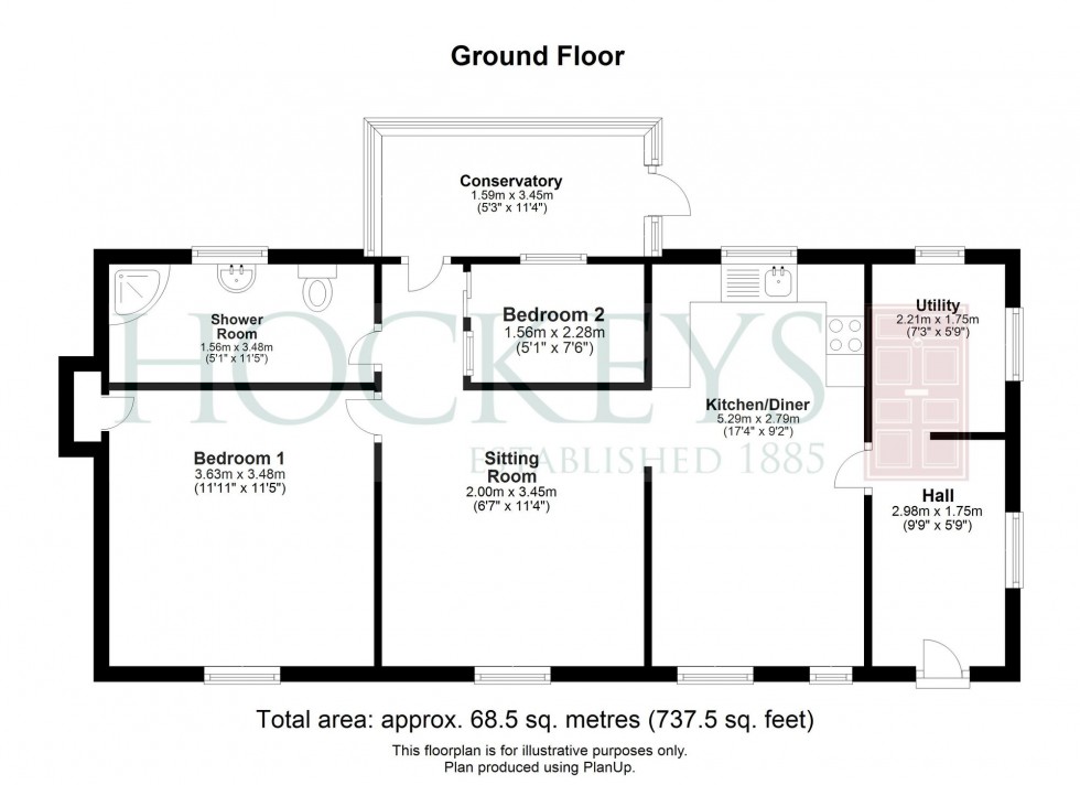 Floorplan for Queen Street, Cowlinge, CB8