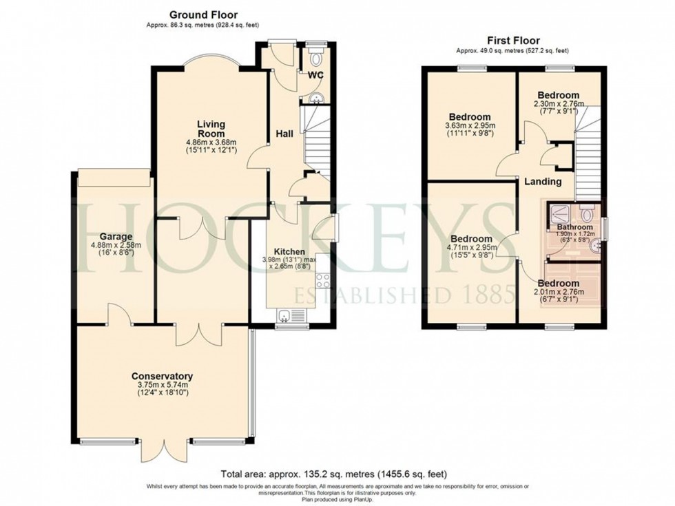 Floorplan for Malcolm Way, Newmarket, CB8