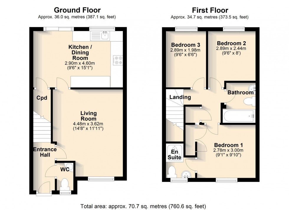 Floorplan for Collingwood Drive, Longstanton, CB24