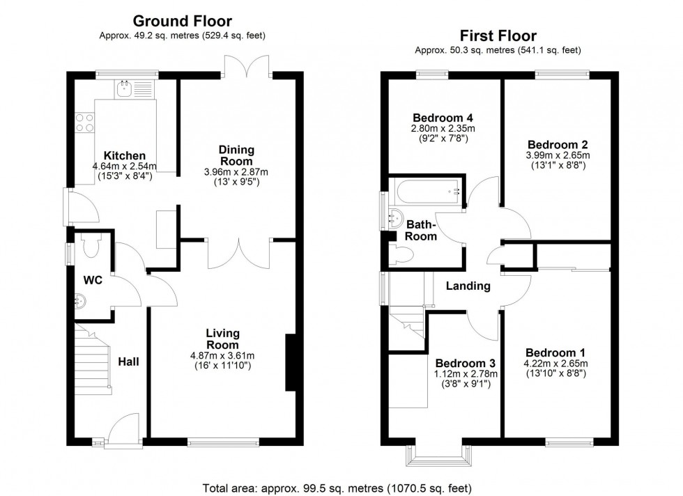 Floorplan for The Brambles, Bar Hill, CB23