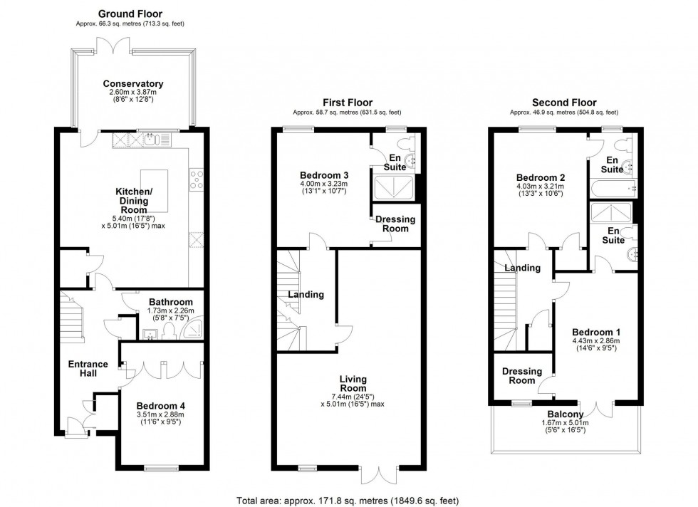 Floorplan for St. Andrews Road, Cambridge, CB4