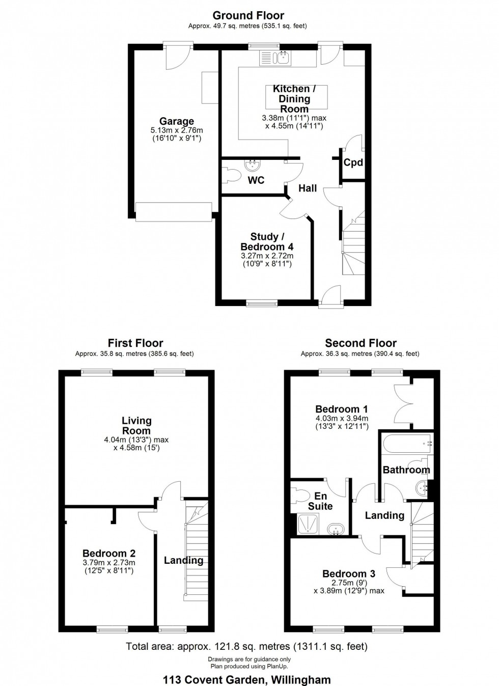 Floorplan for Covent Garden, Willingham, CB24