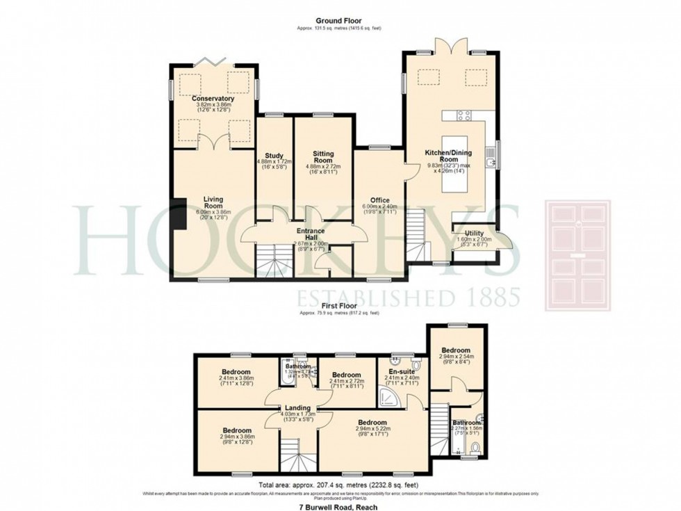 Floorplan for Burwell Road, Reach, CB25