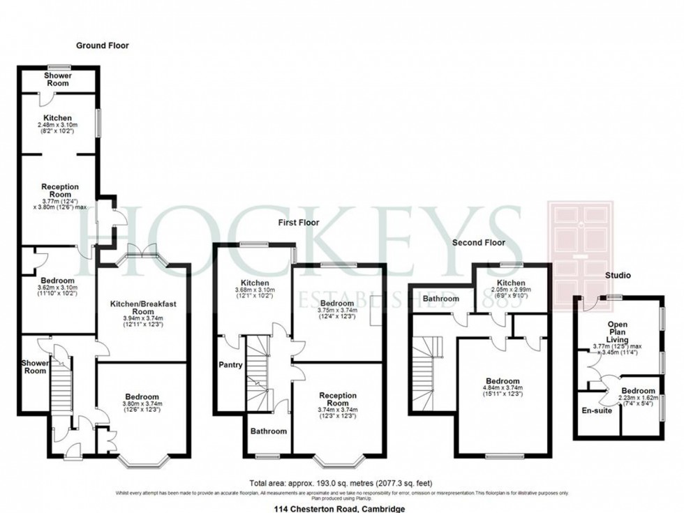 Floorplan for Chesterton Road, Cambridge, CB4