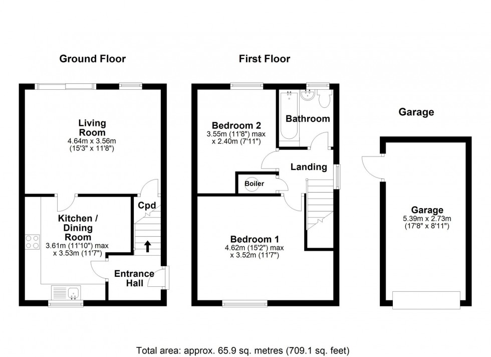 Floorplan for Eastlands Close, Cottenham, CB24