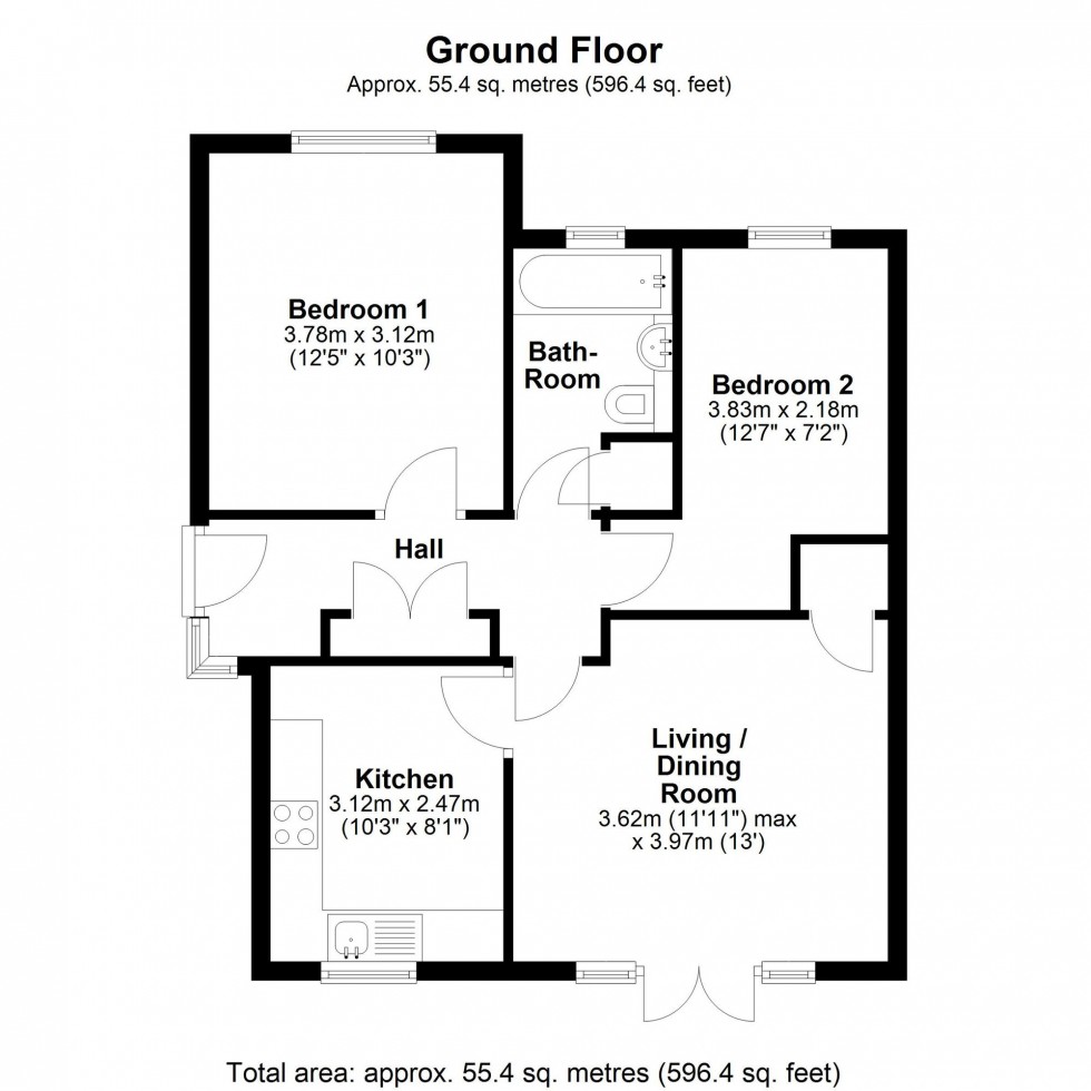 Floorplan for Erasmus Close, Cambridge, CB4